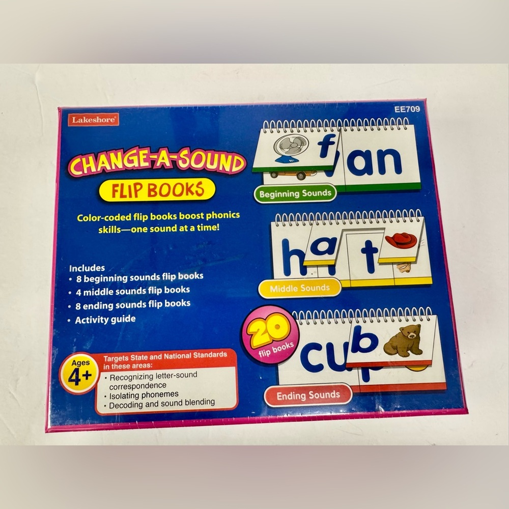 Lakeshore Change-A-Sound Flip Books - Blue and Red